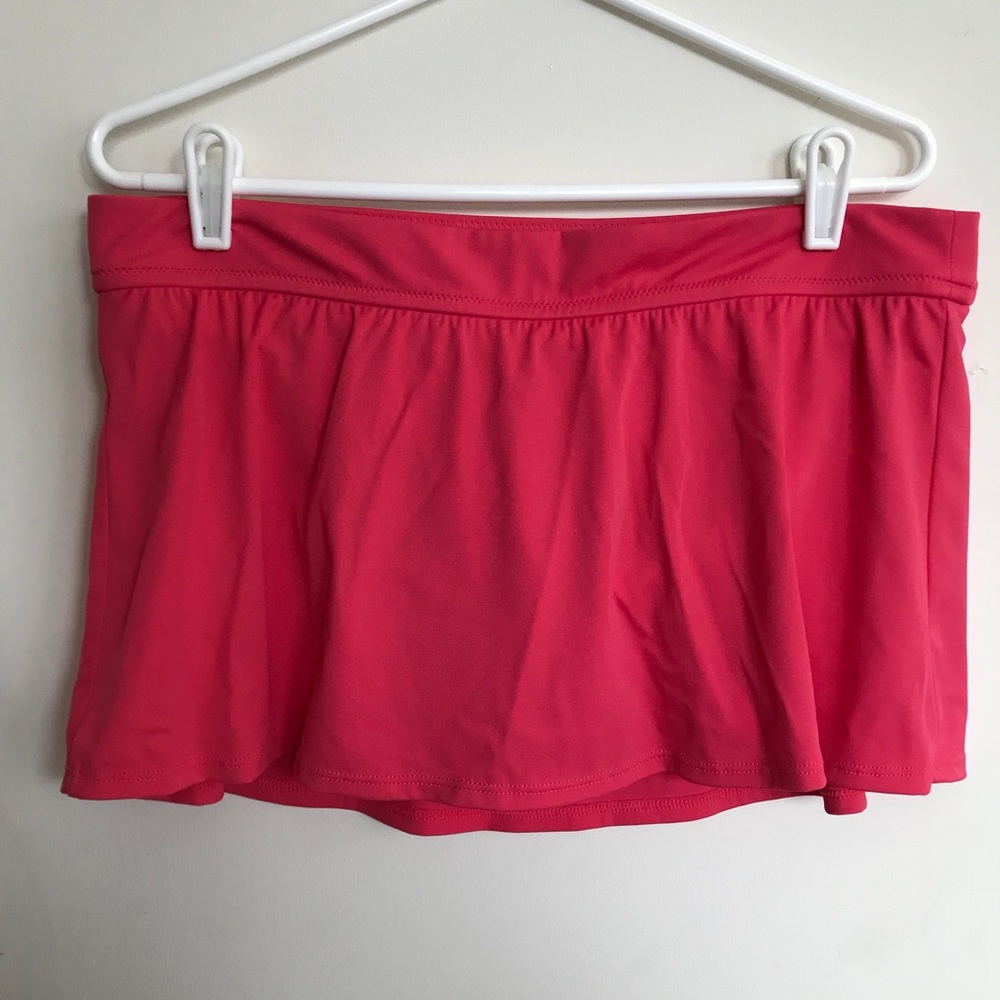 J. Crew swim skirt, size L, pink